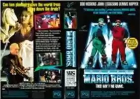 Free download Super Mario Bros. 1993 VHS Cover Art free photo or picture to be edited with GIMP online image editor