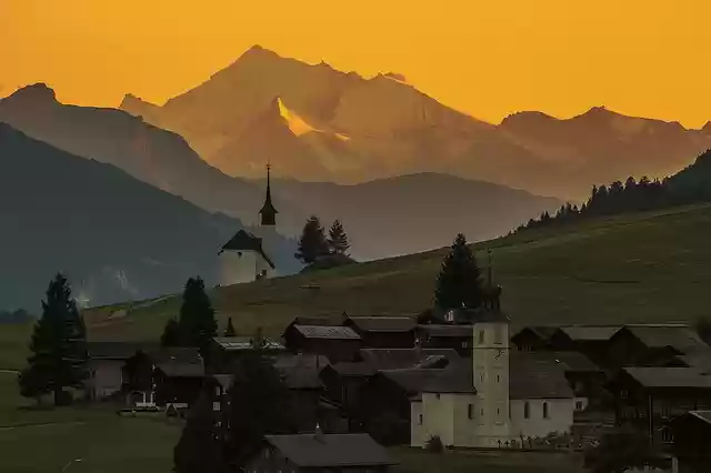 Free download switzerland schweiz sonnenuntergang free picture to be edited with GIMP free online image editor