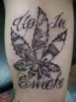 Free download Tattoo of marijuana which seems to feature dollar bills free photo or picture to be edited with GIMP online image editor