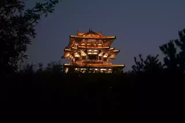 Free download Temple Night View -  free photo or picture to be edited with GIMP online image editor