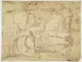 Free download Temptation of St. Anthony (recto); Fantastic Landscape (verso) free photo or picture to be edited with GIMP online image editor