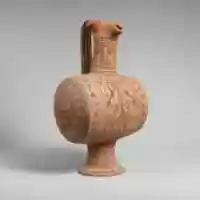 Free download Terracotta barrel-shaped oinochoe (jug) free photo or picture to be edited with GIMP online image editor