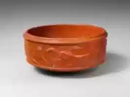 Free download Terracotta dish with barbotine decoration free photo or picture to be edited with GIMP online image editor