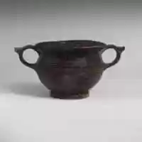 Free download Terracotta kantharos (drinking cup) with vertical ring handles free photo or picture to be edited with GIMP online image editor