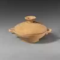 Free download Terracotta lekanis (dish) with lid free photo or picture to be edited with GIMP online image editor