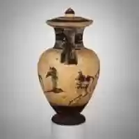 Free download Terracotta neck-amphora (jar) with lid free photo or picture to be edited with GIMP online image editor