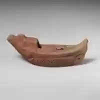 Free download Terracotta oil lamp in the shape of a boat free photo or picture to be edited with GIMP online image editor