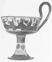 Free download Terracotta one-handled kantharos (drinking cup) free photo or picture to be edited with GIMP online image editor