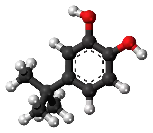 Free download Tert-Butylcatechol Chemistry Atoms -  free illustration to be edited with GIMP free online image editor