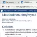Terveysportti Fullscreen  screen for extension Chrome web store in OffiDocs Chromium