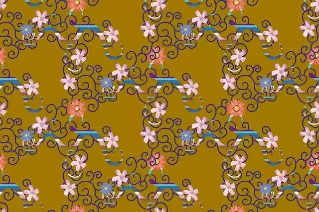 Free download Textile Design Flowers Pattern -  free illustration to be edited with GIMP free online image editor
