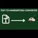 Text to Handwriting Converter  screen for extension Chrome web store in OffiDocs Chromium