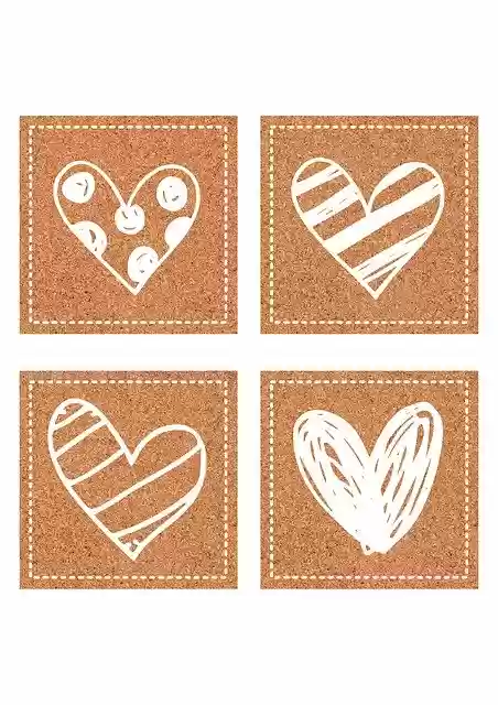 Free download Texture Cork Hearts Romantic -  free illustration to be edited with GIMP free online image editor
