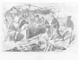 Free download Thanksgiving in Camp (from Harpers Weekly, Vol. VII) free photo or picture to be edited with GIMP online image editor