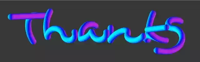 Free download Thanks Lyrics Typography -  free illustration to be edited with GIMP free online image editor