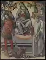 Free download The Assumption of the Virgin with Saints Michael and Benedict free photo or picture to be edited with GIMP online image editor