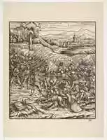 Free download The Battle Near Hulst, from Der Weisskunig free photo or picture to be edited with GIMP online image editor