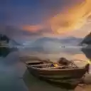 The Boat and the Lake at Dawn  screen for extension Chrome web store in OffiDocs Chromium