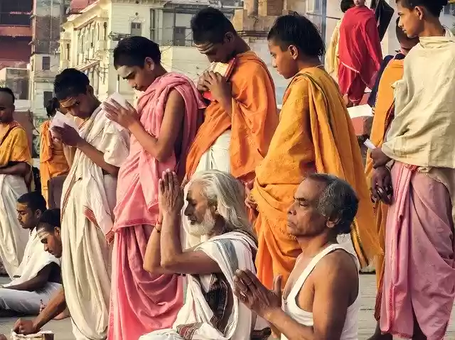 Free download The Brahmanas Varanasi India -  free photo or picture to be edited with GIMP online image editor