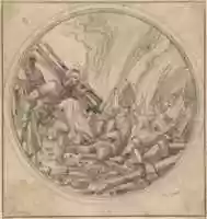 Free download The Emperor Maxentius Ordering the Burning of the Fifty Wise Men... free photo or picture to be edited with GIMP online image editor