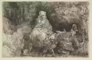 Free download The Flight into Egypt: Crossing a Brook free photo or picture to be edited with GIMP online image editor