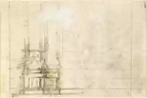 Free download The Infant Saint John the Baptist with the Infant Christ in the Wilderness (recto); Fragment of Architectural Design with Engaged Corinthian Columns (verso) free photo or picture to be edited with GIMP online image editor