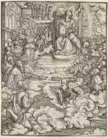 Free download The Lord on the Throne Surrounded by Four Evangelists, from The Apocalypse free photo or picture to be edited with GIMP online image editor