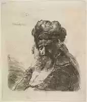 Free download The Old Bearded Man in a High Fur Cap, with Eyes Closed free photo or picture to be edited with GIMP online image editor