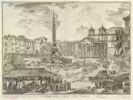 Descarga gratuita de la Piazza della Rotonda, con el Panteón y el Obelisco (Veduta della Piazza della Rotonda), foto o imagen gratuita para editar con el editor de imágenes en línea GIMP.