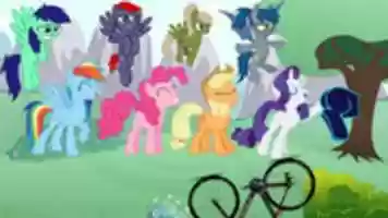 Free download The Ponies Sees A Blue Pony Is Stuck In A Tree free photo or picture to be edited with GIMP online image editor