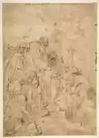 Free download The Presentation of the Virgin in the Temple (recto); Another Design for the Same Composition (verso) free photo or picture to be edited with GIMP online image editor