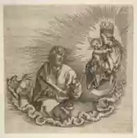 Free download The Virgin Appearing to Saint John, Frontispiece to the Apocalyppse free photo or picture to be edited with GIMP online image editor