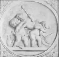 Free download The youthful Bacchus carried by two companions free photo or picture to be edited with GIMP online image editor