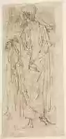 무료 다운로드 Three Standing Male Figures (recto); Two Standing Male Figures (verso) 무료 사진 또는 GIMP 온라인 이미지 편집기로 편집할 수 있는 그림