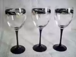 Free download Three wine glasses (leaf design) - photo free photo or picture to be edited with GIMP online image editor