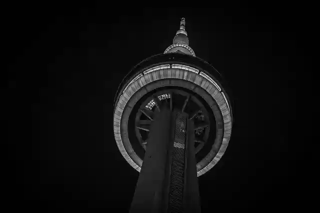 Free download toronto cn tower black and white free picture to be edited with GIMP free online image editor