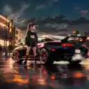 Toyota Supra and Cute Babe Live Wallpaper  screen for extension Chrome web store in OffiDocs Chromium