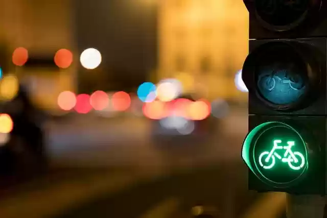 Free download traffic light bike lane evening free picture to be edited with GIMP free online image editor