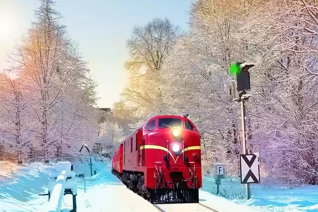 Free download Train Snow Ice -  free photo or picture to be edited with GIMP online image editor