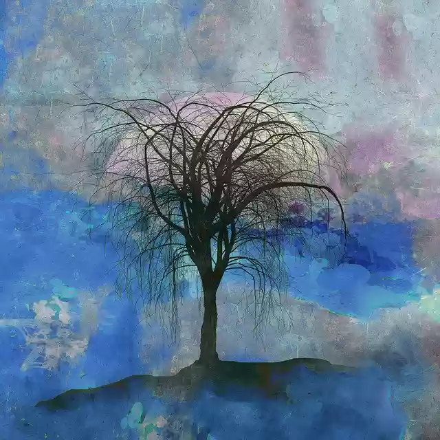 Free download Tree Moon Sky -  free illustration to be edited with GIMP free online image editor