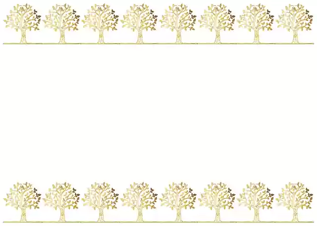 Free download Trees Decoration A4 -  free illustration to be edited with GIMP free online image editor