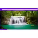Tropical rainforest with waterfall  screen for extension Chrome web store in OffiDocs Chromium