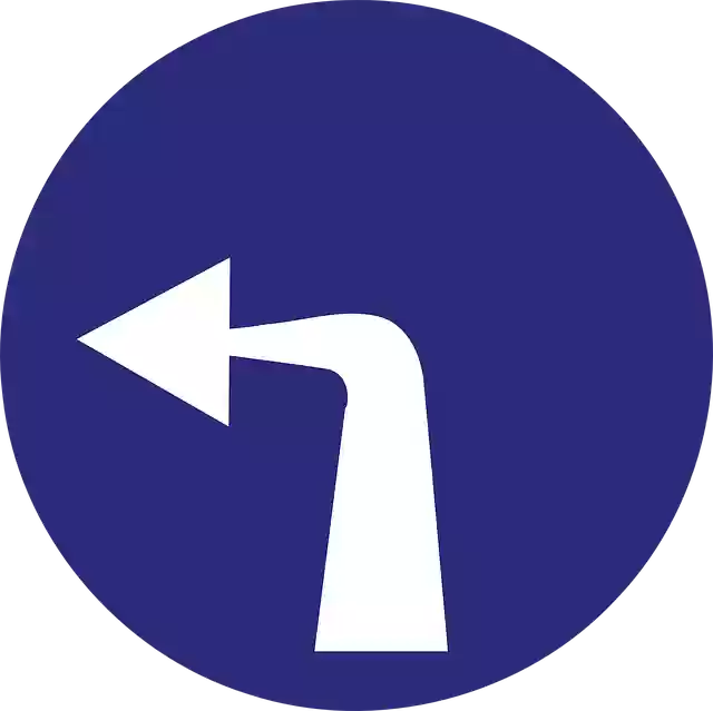 Free download Turn Left Arrow Direction Road - Free vector graphic on Pixabay free illustration to be edited with GIMP free online image editor