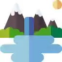 Turquoise Lake in Misty Mountains  screen for extension Chrome web store in OffiDocs Chromium