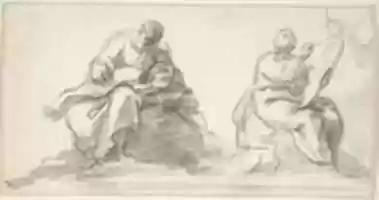 Free download Two Figures of Evangelists Writing free photo or picture to be edited with GIMP online image editor