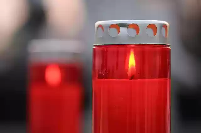 Free download Two Red Candles Candlelight Flame -  free photo or picture to be edited with GIMP online image editor