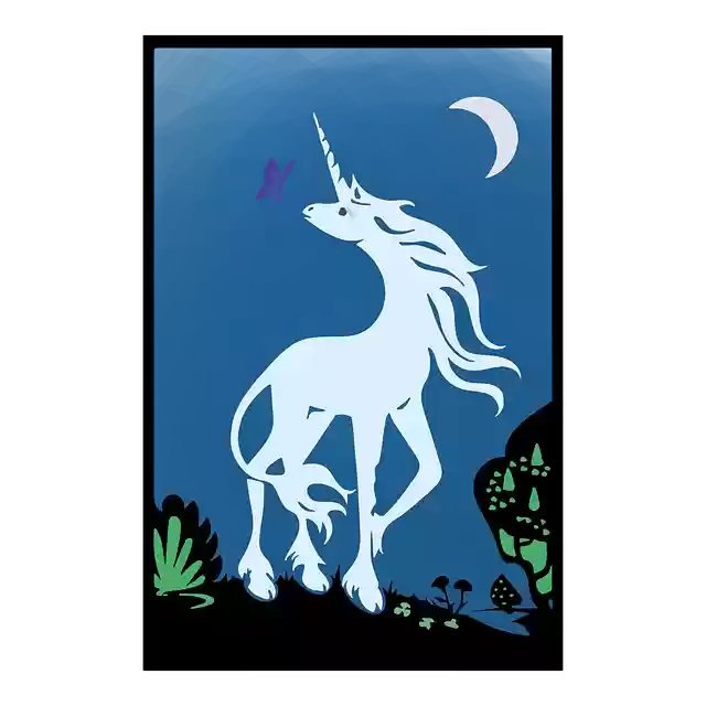 Bezpłatne pobieranie Unicorn Tarot Card bezpłatna ilustracja do edycji za pomocą internetowego edytora obrazów GIMP