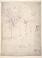 Free download Unidentified Corinthian capital, elevation, section, and ceiling plan (recto) blank (verso) free photo or picture to be edited with GIMP online image editor