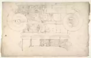 Free download Unidentified, Ionic capital, elevation, front and side (recto) Unidentifed, Ionic capital, section, detail; Ionic capital, elevation, detail  (verso) free photo or picture to be edited with GIMP online image editor