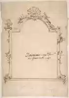 Free download Unifinished Design for a Carved Mirror Frame Surmounting a Mantle free photo or picture to be edited with GIMP online image editor